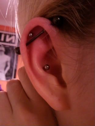 Birthday scaffold piercing :D