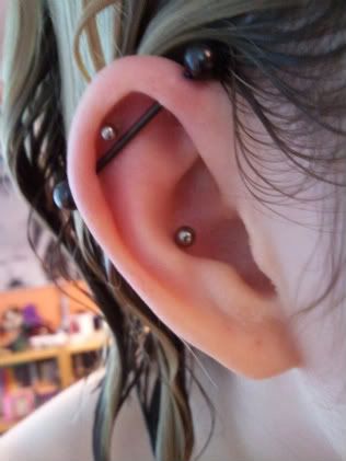 Birthday scaffold piercing :D