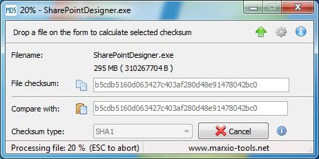Best free MD5 checker / SHA1 generator software for Windows 7 / Windows XP
