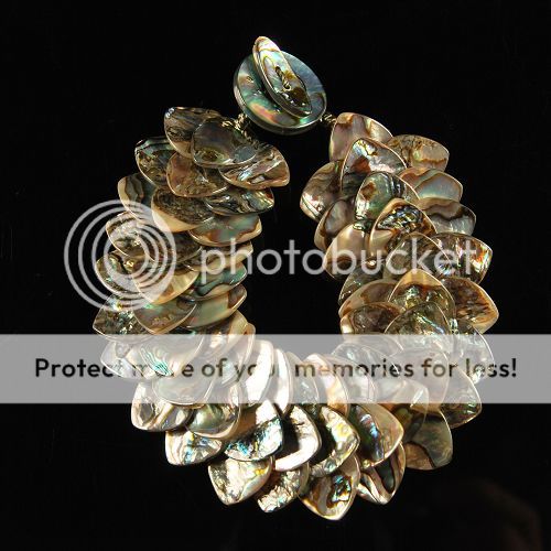 1032 Abalone beaded Shell bracelet 9  